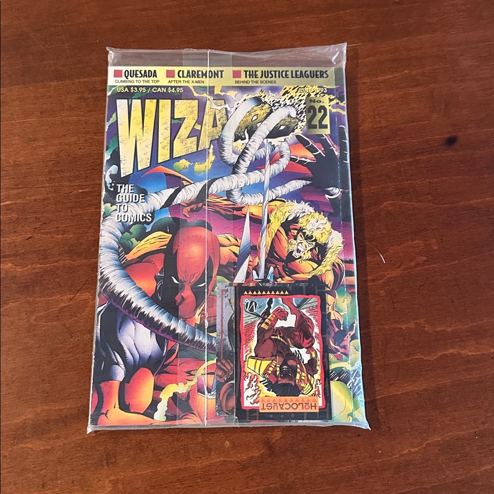 NIB! Wizard Comic Issue #22 June 1993 with collectible cards.